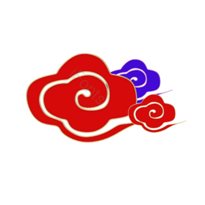 国潮 云纹 红色花纹 国潮花纹 中式花纹 新年