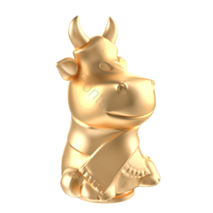 金色 牛年 新年 春节 装饰 牛 元素 金牛