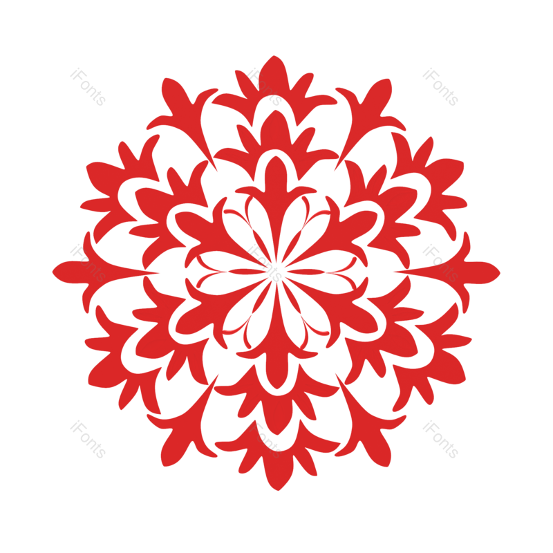 窗花图片,剪纸元素,新年剪纸PNG,红色免抠素材