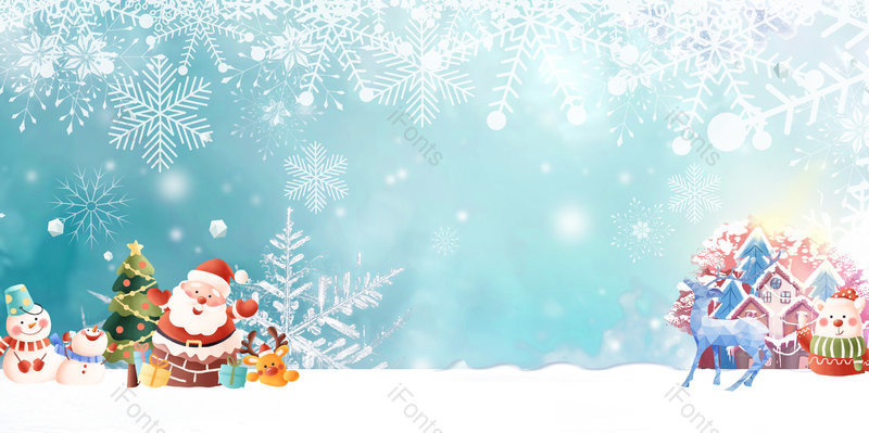 手绘卡通圣诞节展板背景图片素材,插画/手绘图，插画/手绘图库，插画/手绘图下载,插画/手绘