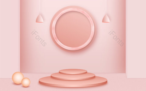 简约风 温馨 电商背景 导购 促销 展台 狂欢 520