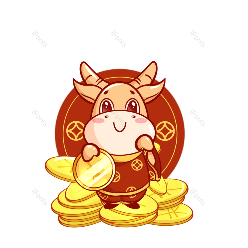 春节图片,金币元素,喜庆PNG,过年免抠素材