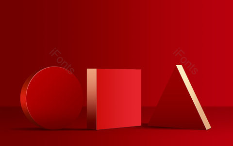 简约 大气 质感 金属 几何立体