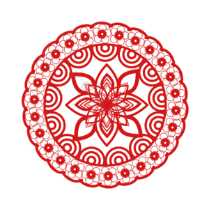 红色 剪纸 窗花 红色图案 新年剪纸 新年窗花