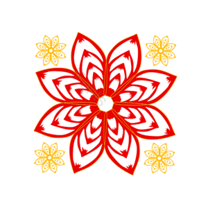 剪纸 红色 窗花 花朵 新年 新年剪纸