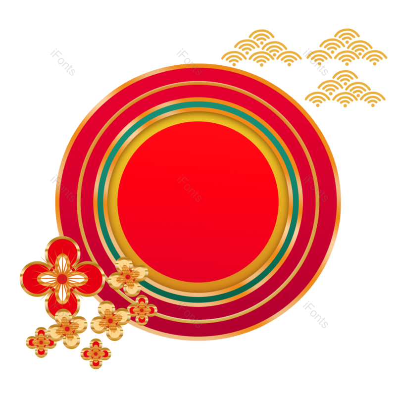 边框图片,复古元素,元素PNG,圆圈免抠素材