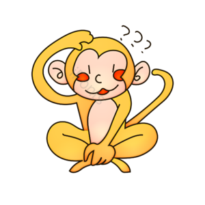 简笔画 卡通动物 AI 免扣元素 猴子