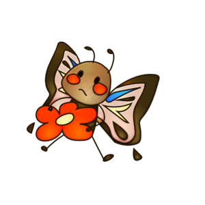 简笔画 卡通动物 AI 免扣元素 蝴蝶