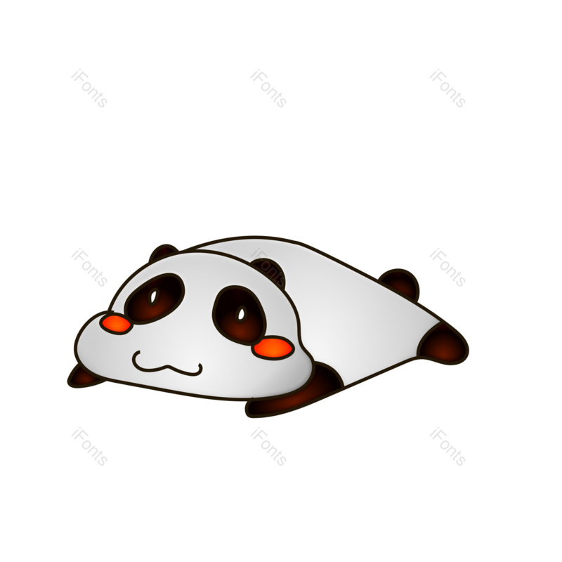 简笔画图片,卡通动物元素,熊猫PNG,免抠素材