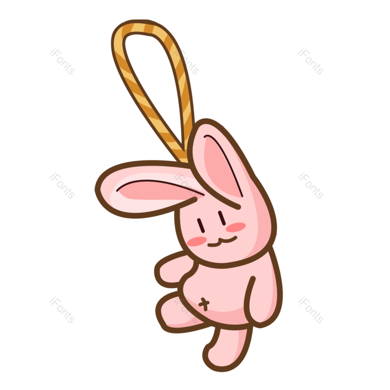 卡通图片,兔子元素,挂件PNG,生日免抠素材
