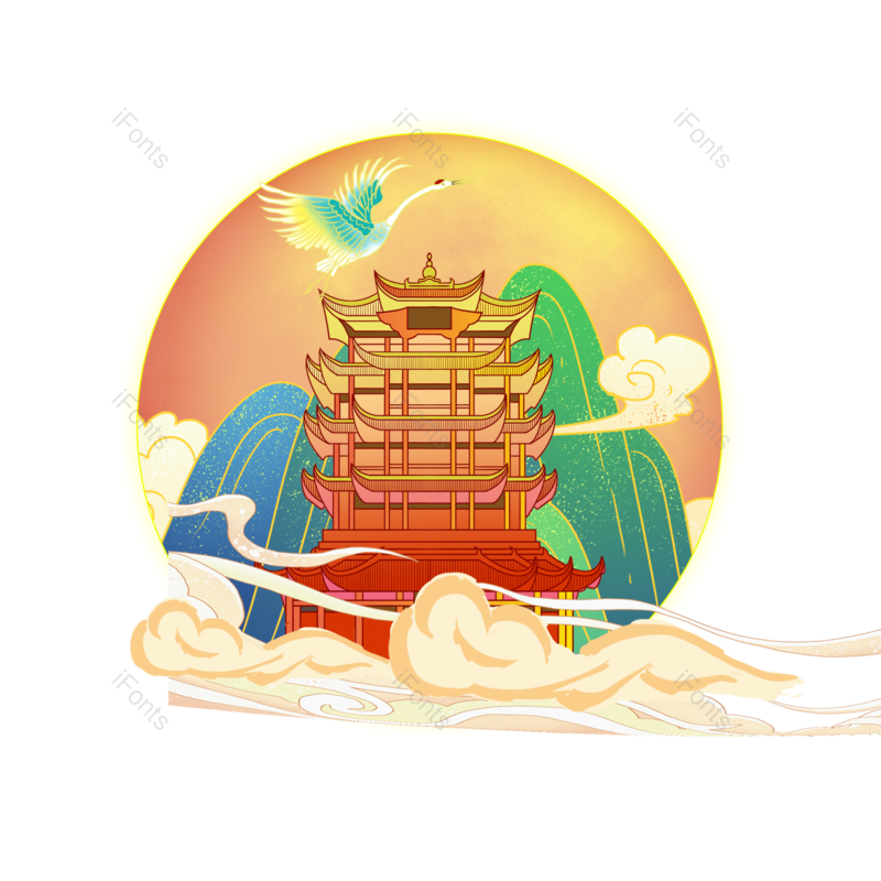 装饰图片,祥云元素,复古PNG,中国风免抠素材