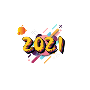 欢度佳节 2021 元旦 春节 立体插画2021 节日祝福字体设计 创意字体设计 字体特效