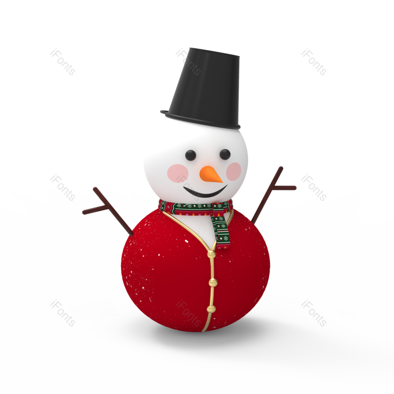 春节图片,元旦元素,下雪PNG,雪人免抠素材