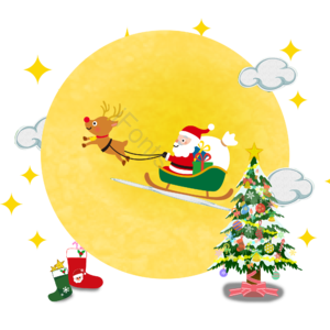 圣诞 圣诞老人 星星 月亮 礼物