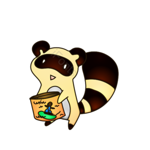 简笔画 卡通动物 AI 免扣元素 浣熊