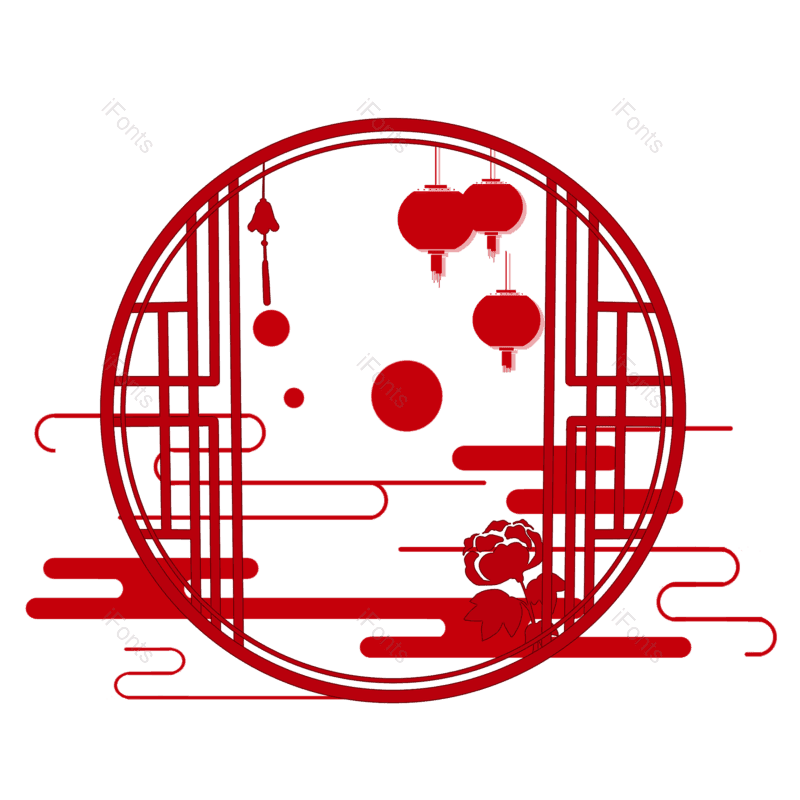 祥云图片,中国风元素,灯笼PNG,红色元素免抠素材