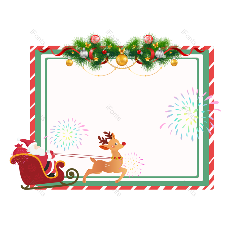 装饰图片,麋鹿元素,圣诞老人PNG,圣诞免抠素材
