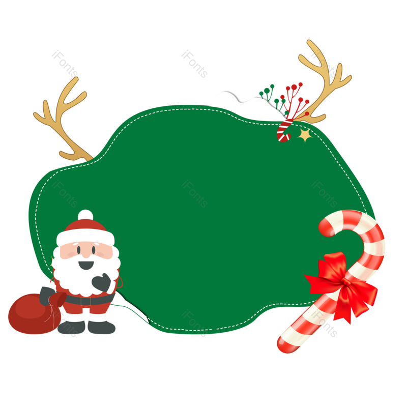 边框图片,元素元素,圣诞老人PNG,圣诞免抠素材