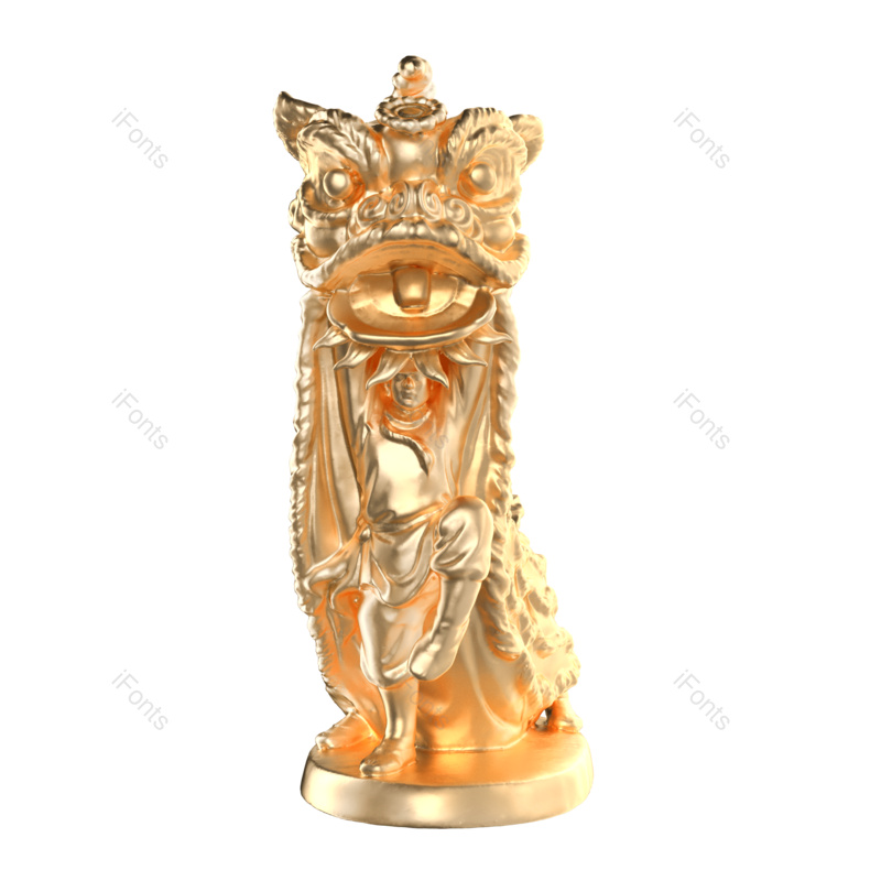 装饰图片,元素元素,春节PNG,舞狮免抠素材