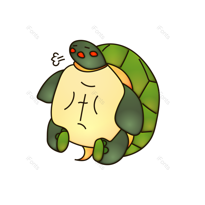 简笔画图片,乌龟元素,卡通动物PNG,免抠素材