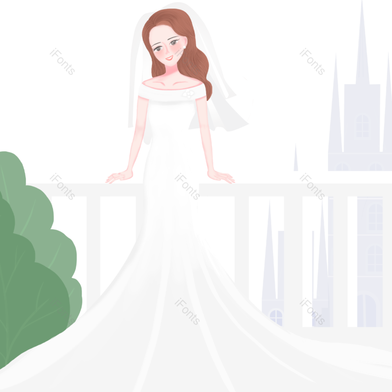 公主图片,城堡元素,结婚PNG,婚纱免抠素材