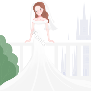 婚纱 城堡 少女 公主 结婚