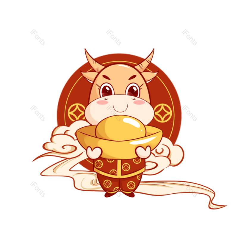祥云图片,春节元素,元宝PNG,喜庆免抠素材