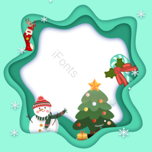 圣诞 圣诞节 平安夜 雪人 卡通 袜子 礼物 圣诞树