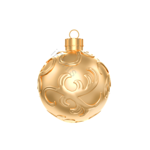 圣诞节 圣诞元素 金色小球 装饰 摆件 节日