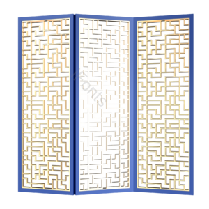 中式 花纹 屏风 中国风 复古 金色 元素