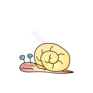 简笔画 卡通动物 AI 免扣元素 蜗牛