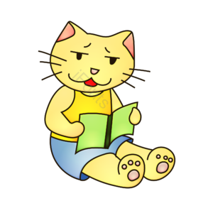 简笔画 卡通动物 AI 免扣元素 猫