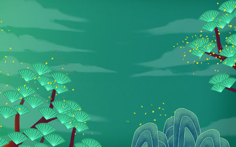 绿色背景 国潮背景 国潮 国潮素材 国潮装饰 绿色国潮 装饰国潮 装饰元素