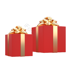 C4D 节日装饰 新年 中国风 礼物 礼盒 免扣元素 png