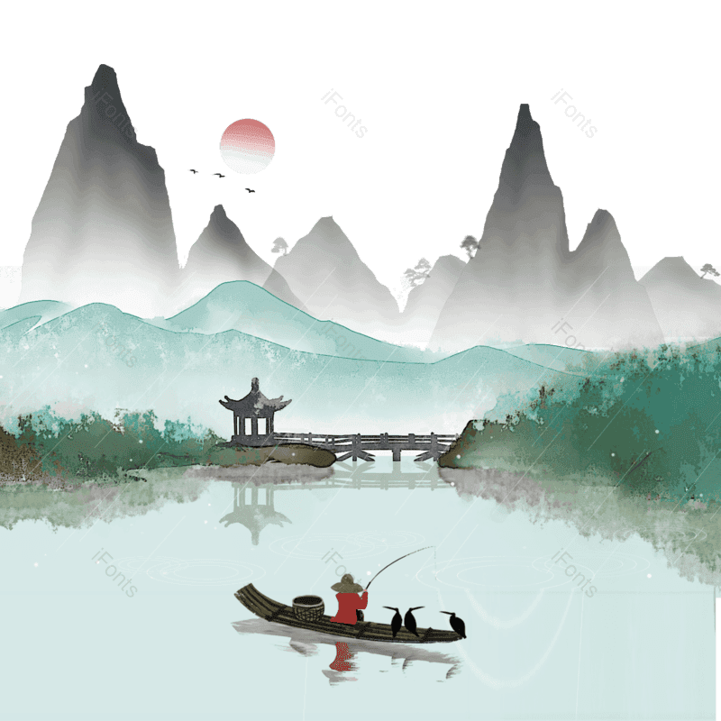 水墨图片,元素,PNG,免抠素材