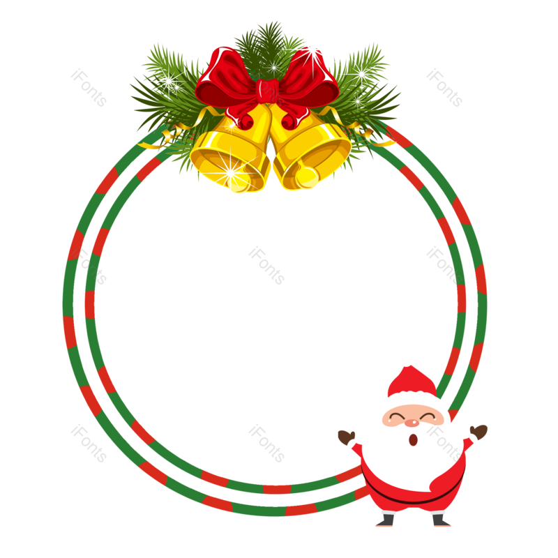 圆圈图片,圣诞节边框元素,圆环PNG,圆形边框免抠素材