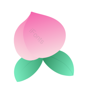 水果 桃子 渐变 寿桃 粉红果实