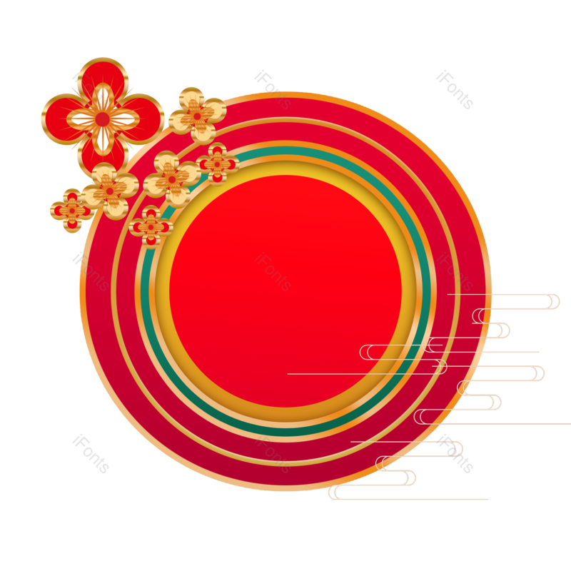 效果图片,复古元素,元素PNG,中国红免抠素材