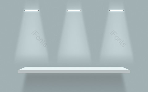 浅色 架子 墙壁 灯光 灯管 空间感 照射 书架