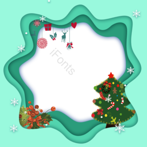 圣诞节 圣诞 平安夜 绿 边框 层次 背景 装饰