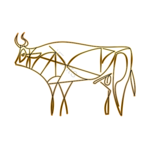 动物 牛 剪纸 镂空 金牛 牛年