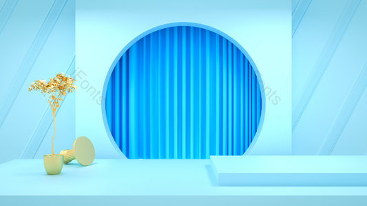 c4d 简约 小清新 立体 创意 背景