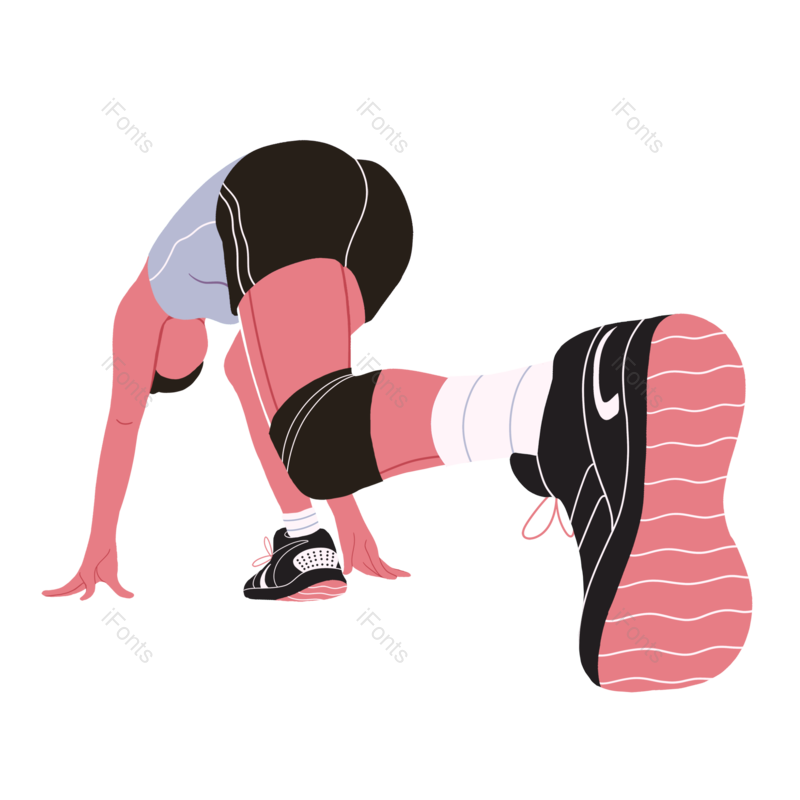 运动员图片,体育运动元素,扁平风PNG,五四青年节免抠素材