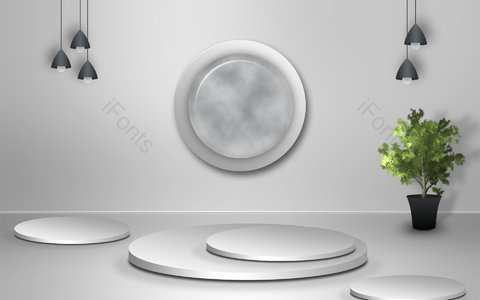空间几何 场景背景 白色背景 导购 电商背景 促销