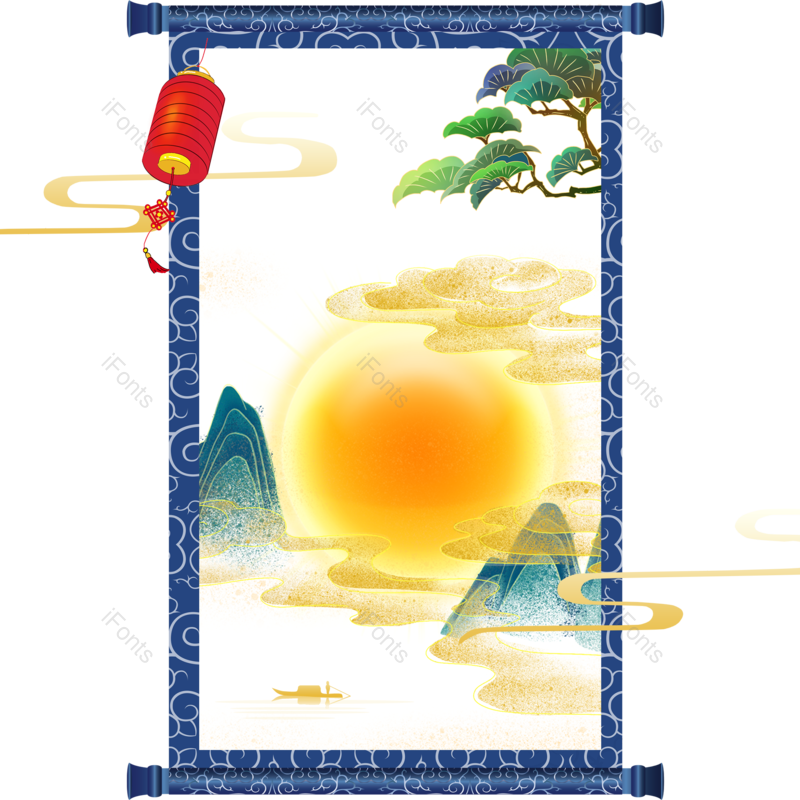 祥云图片,中国风元素,春节PNG,插画免抠素材