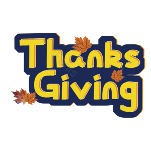 黄色 蓝色 感恩节 艺术字 感恩