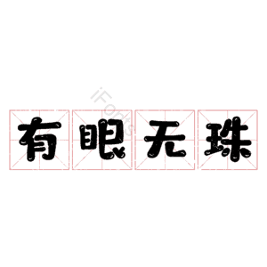 有眼无珠