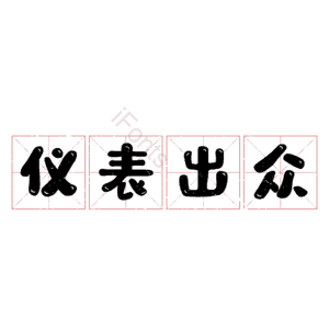 仪表出众
