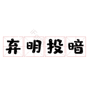 弃明投暗
