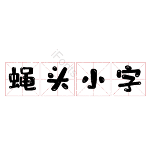 蝇头小字
